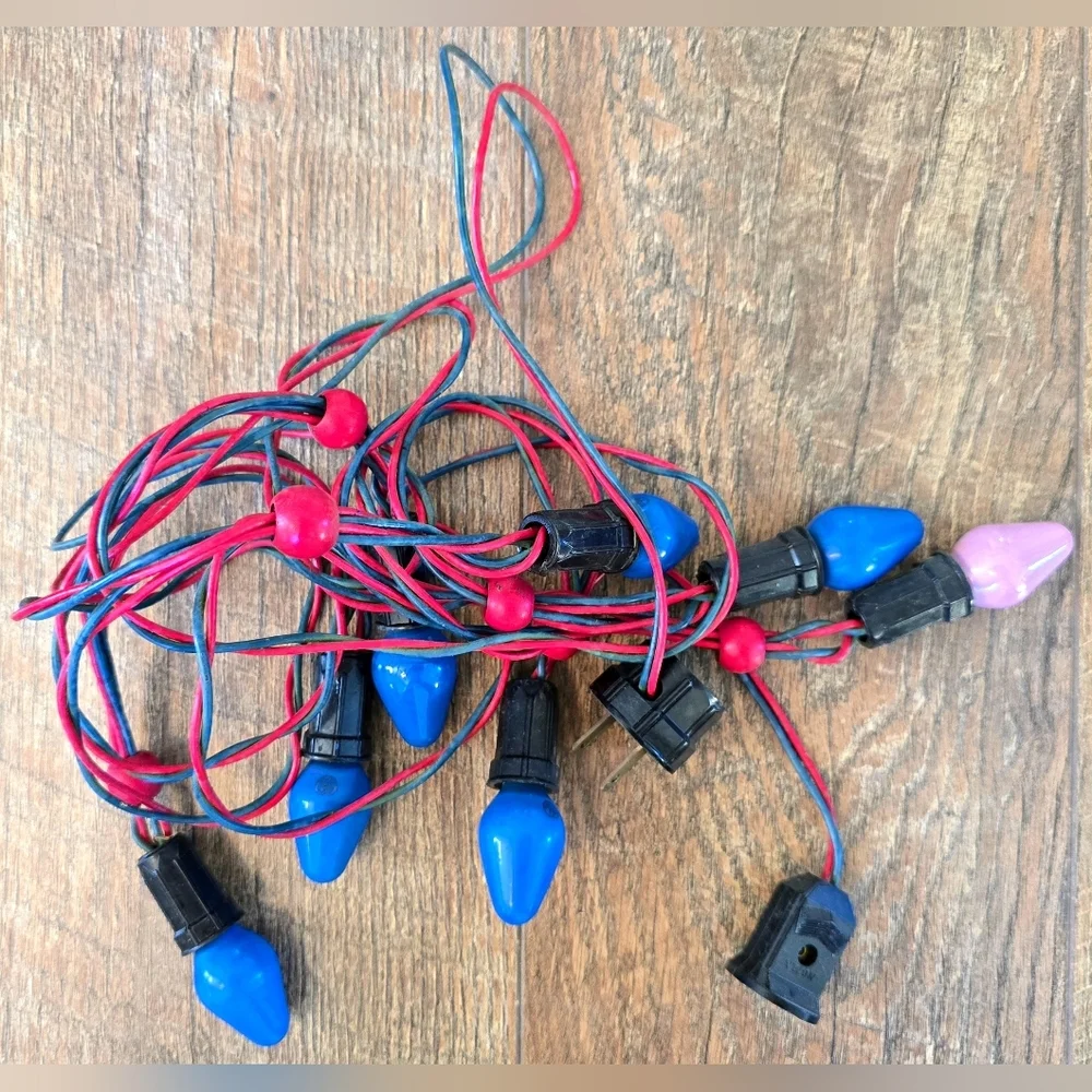 Vintage Noma Christmas Lights 7 Bulb Strand with Box C7